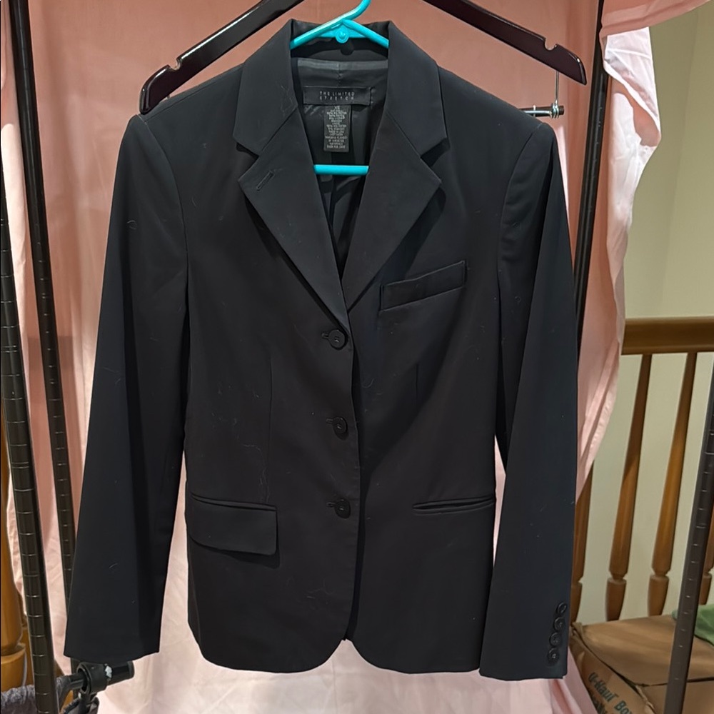 Vintage Y2K Women's Black Blazer by The Limited Stretch